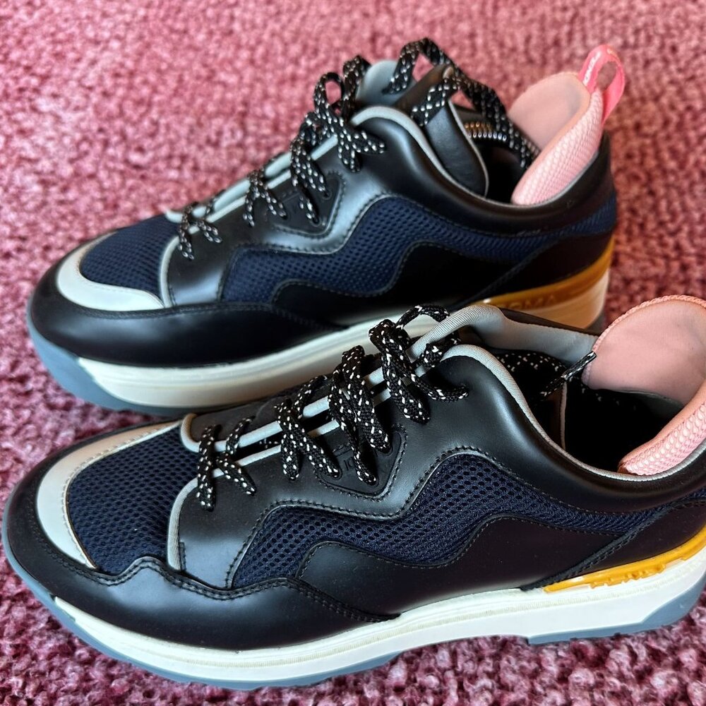 Fendi T-Rex Low Top Chunky Sneakers – Multicolor Leather, Mesh & Rubber Size 41